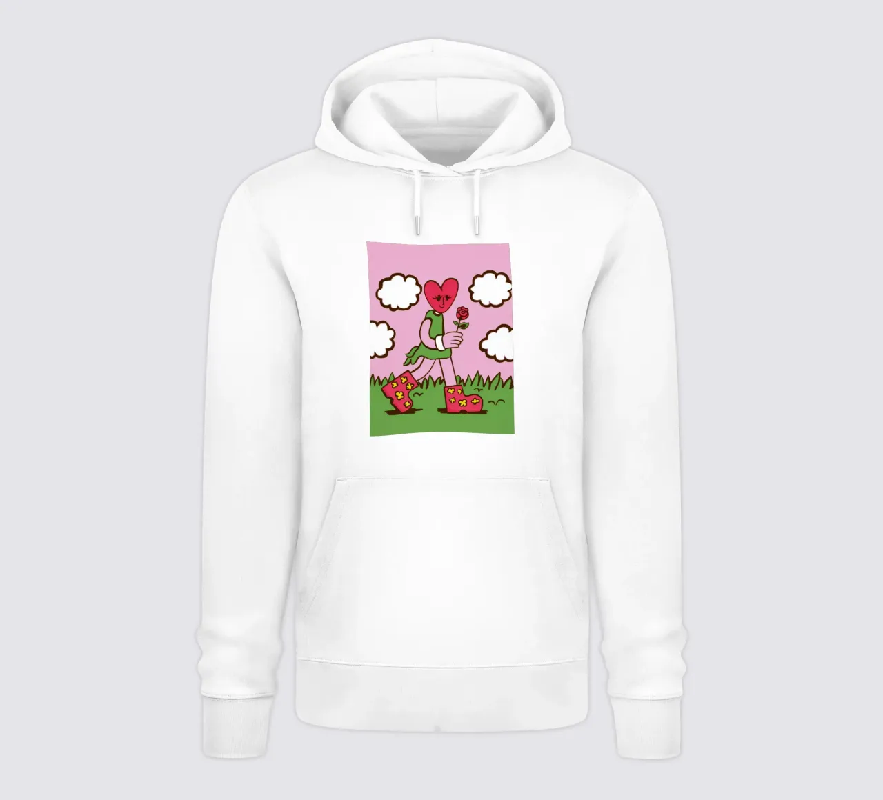 Ragazza cuore di fiore felpa con cappuccio da Lune Dreams