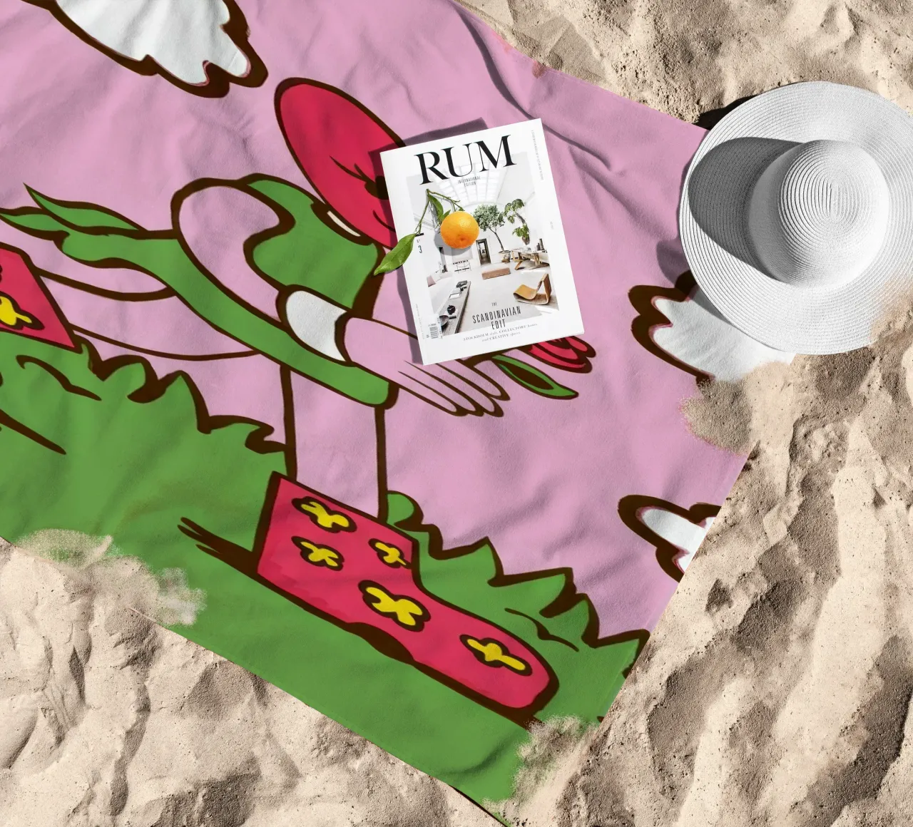 Ragazza cuore di fiore telo mare da Lune Dreams