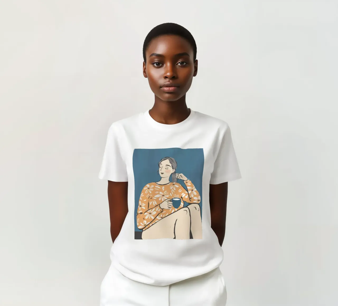 Tazza floreale Repose t-shirt da Hollow Years