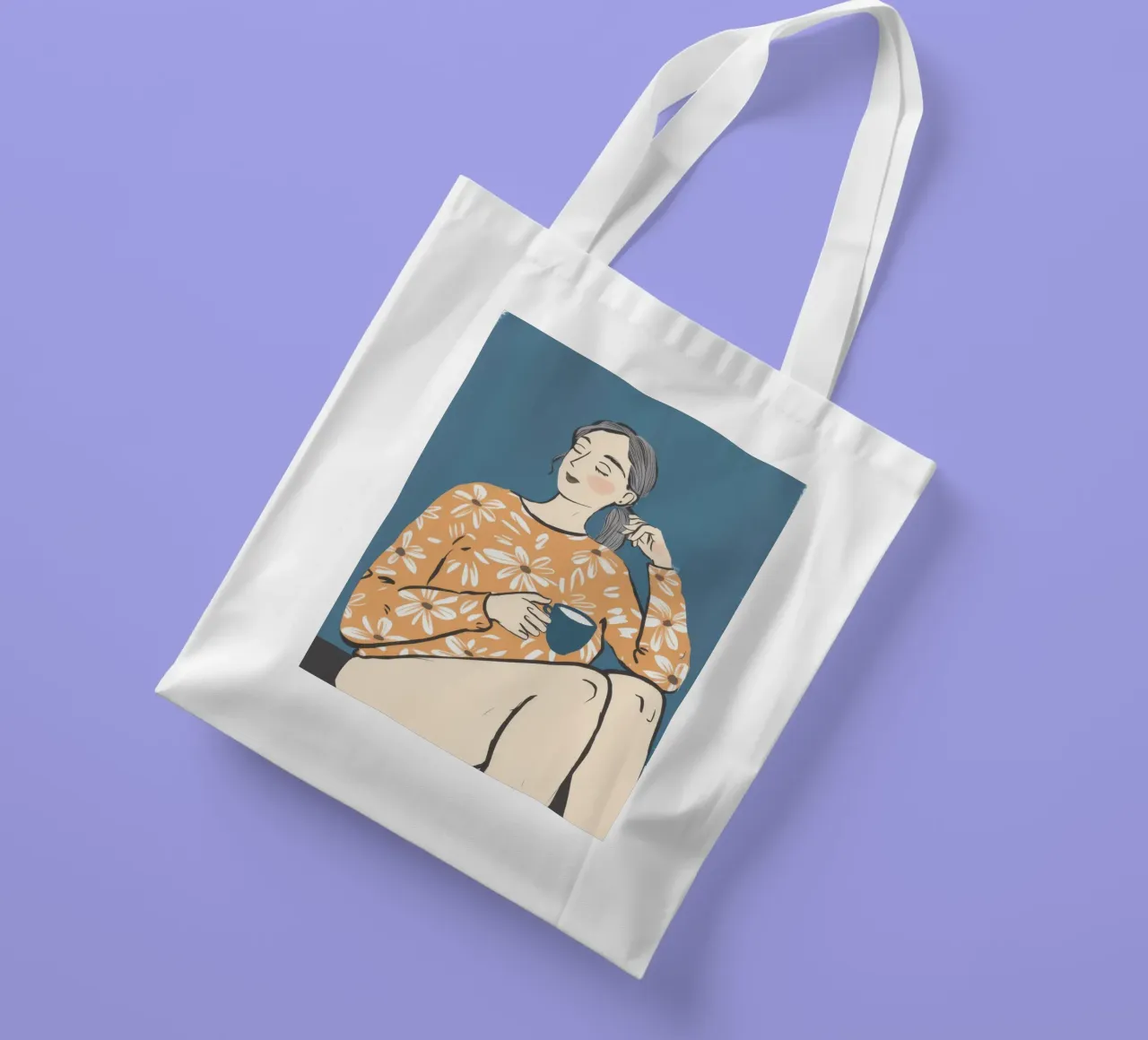 Tazza floreale Repose borsa in juta da Hollow Years