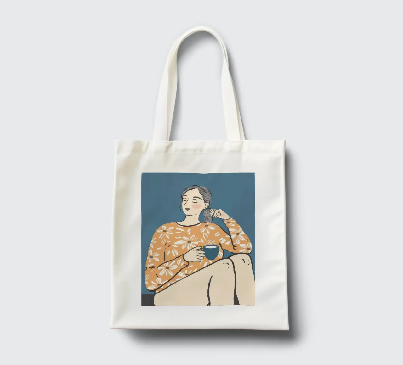 Tazza floreale Repose borsa in juta da Hollow Years