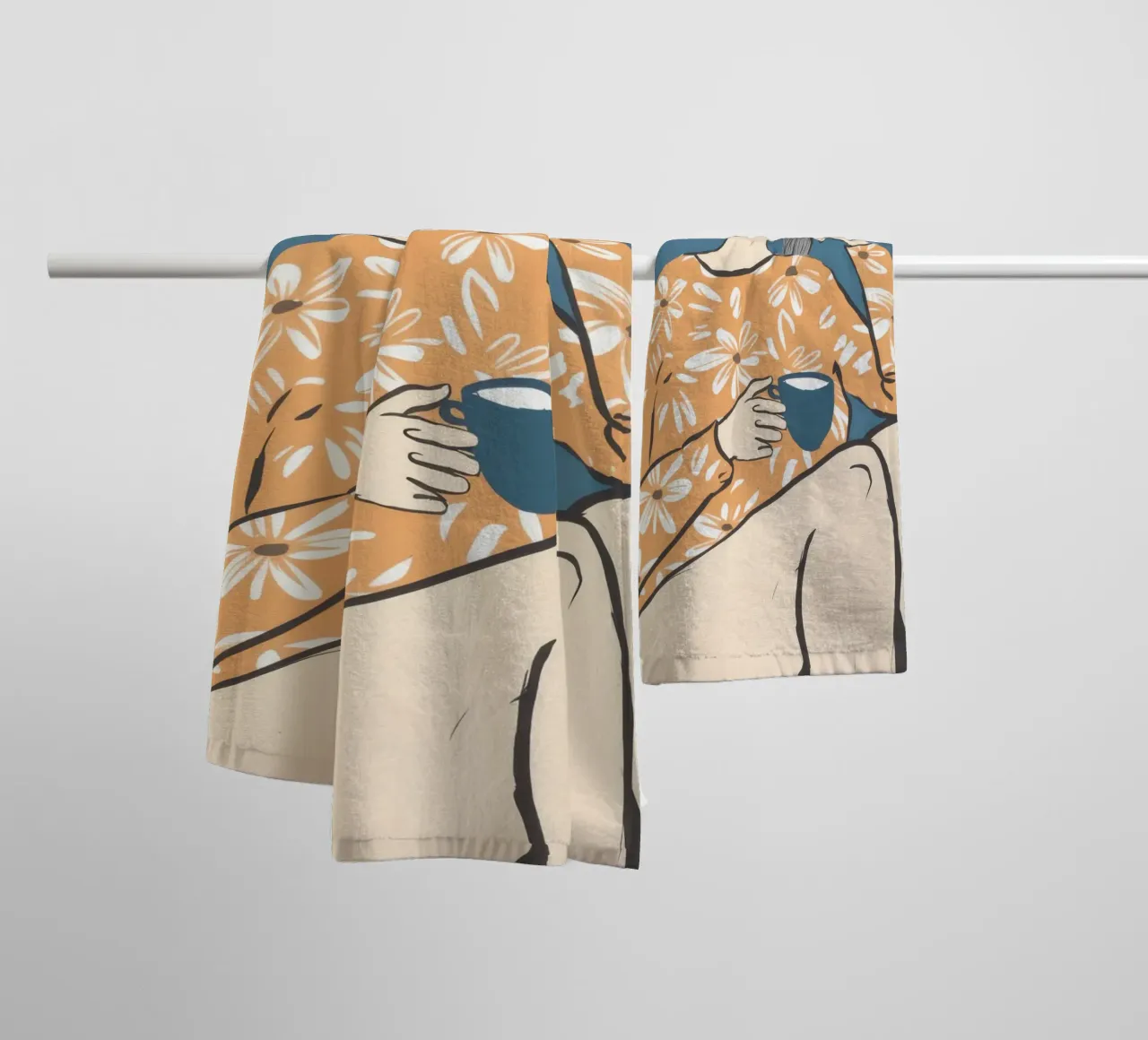 Tazza floreale Repose asciugamano da bagno da Hollow Years