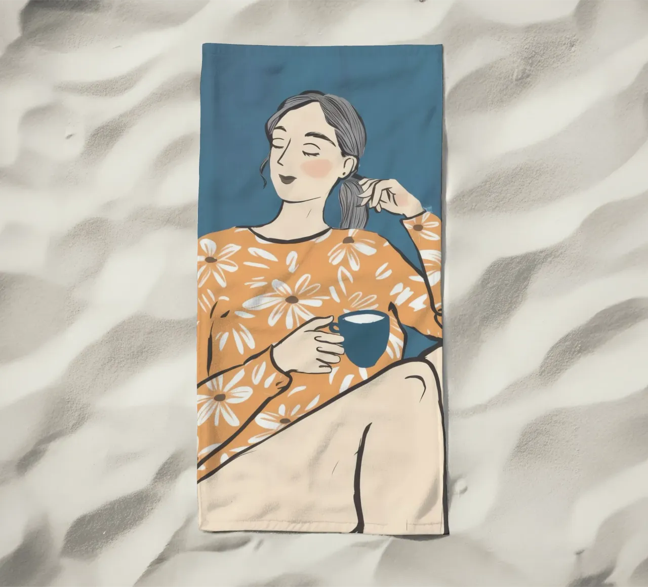 Tazza floreale Repose telo mare da Hollow Years
