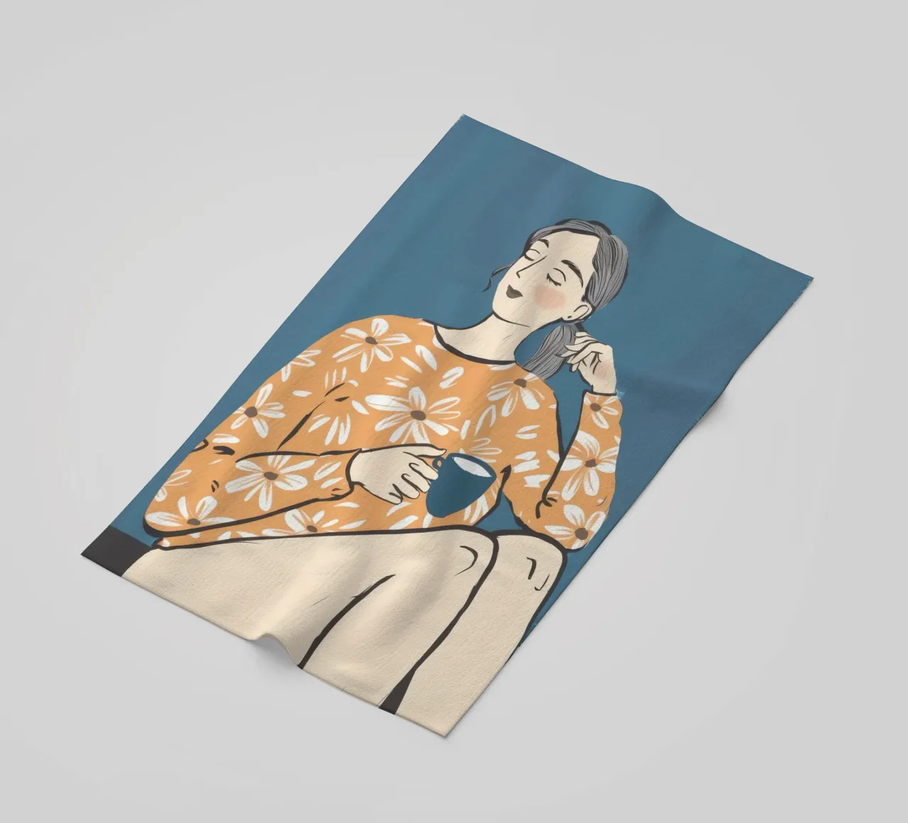 Tazza floreale Repose telo mare da Hollow Years