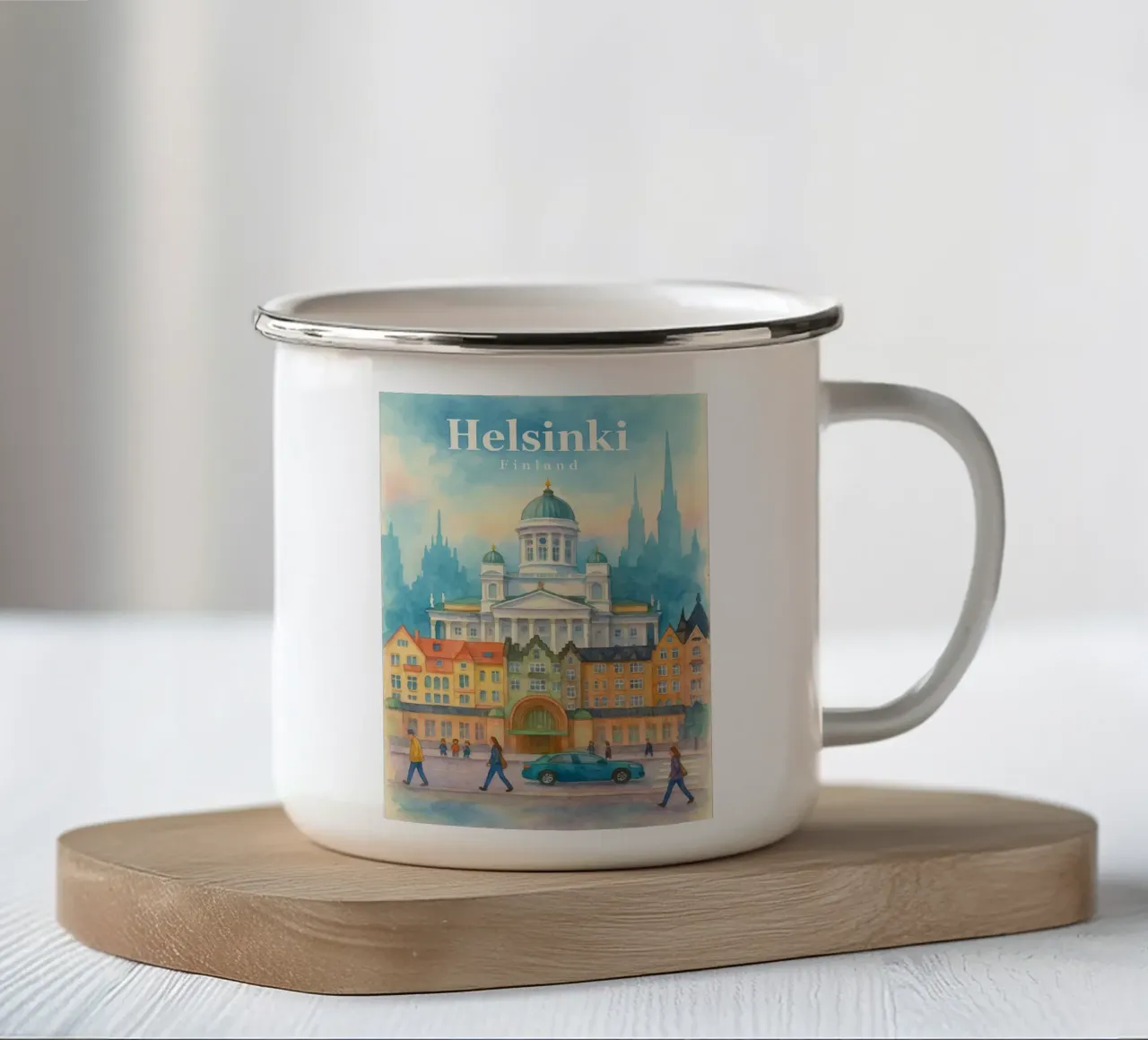 Helsinki, Finlandia Immaginazione pittorica tazza in smalto da onestar