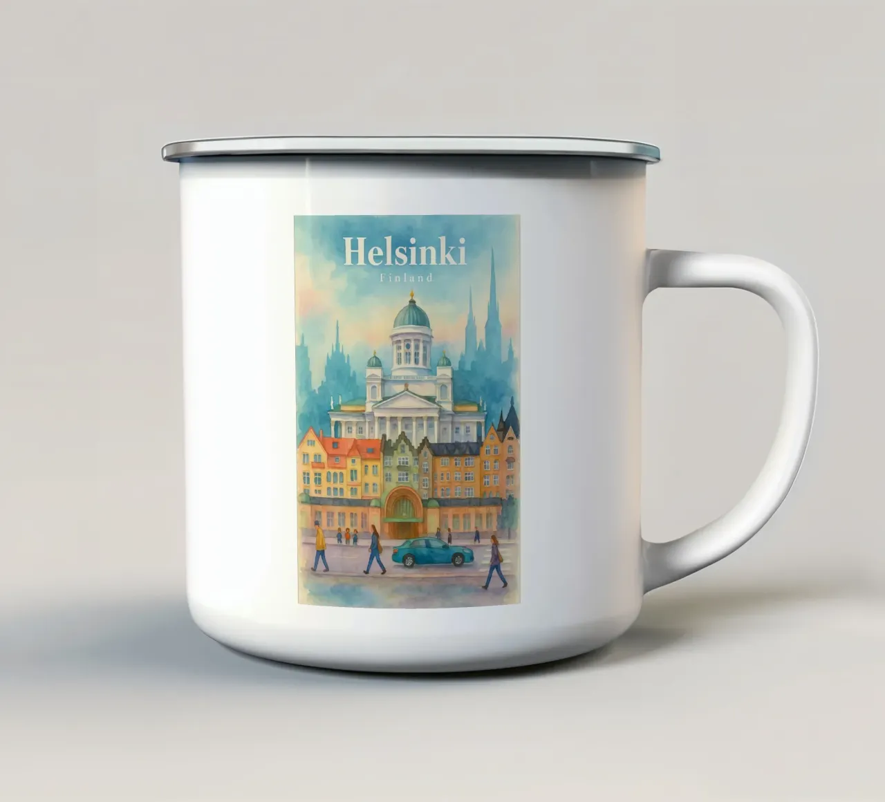 Helsinki, Finlandia Immaginazione pittorica tazza in smalto da onestar