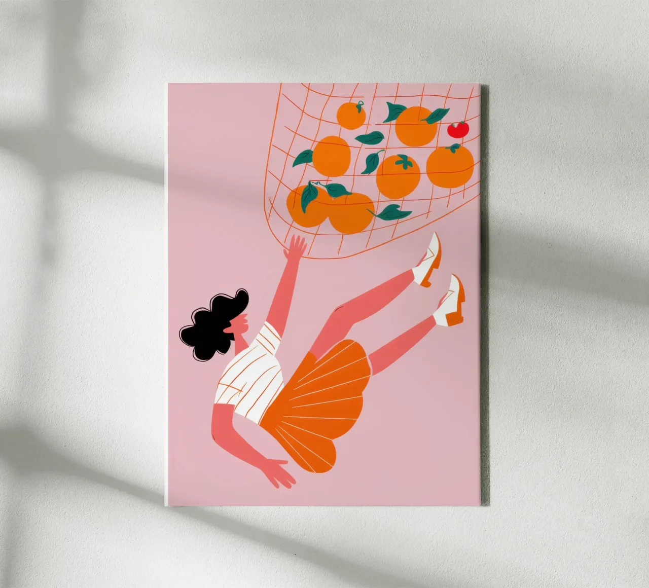 Orange Hammock Repose canvas with Floater frame by Hollow Years