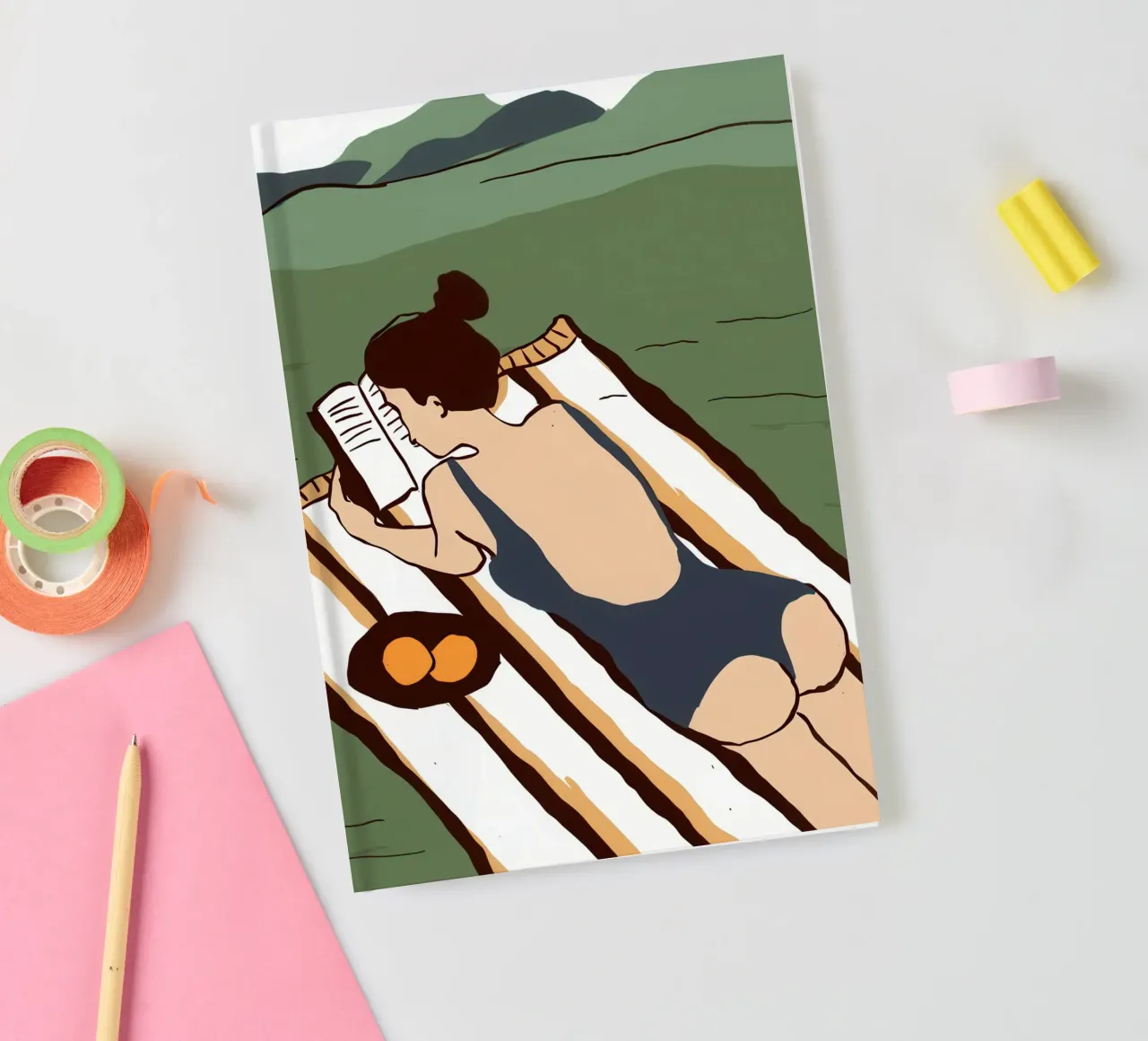 Sunbathing on a Rooftop notebook by Hollow Years