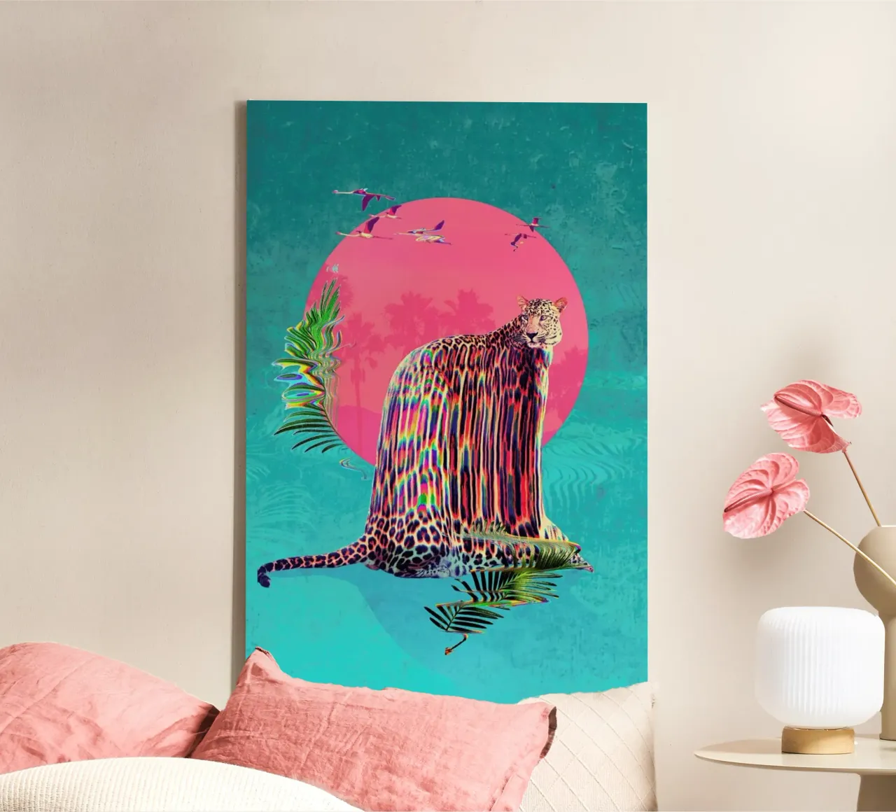 Jaguar canvas with Floater frame by Ali Gulec