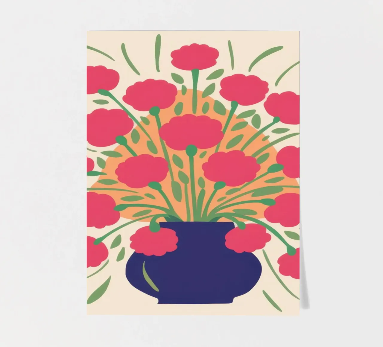 Fuchsia Pop Bouquet sticker sheet by Mossy Pigment