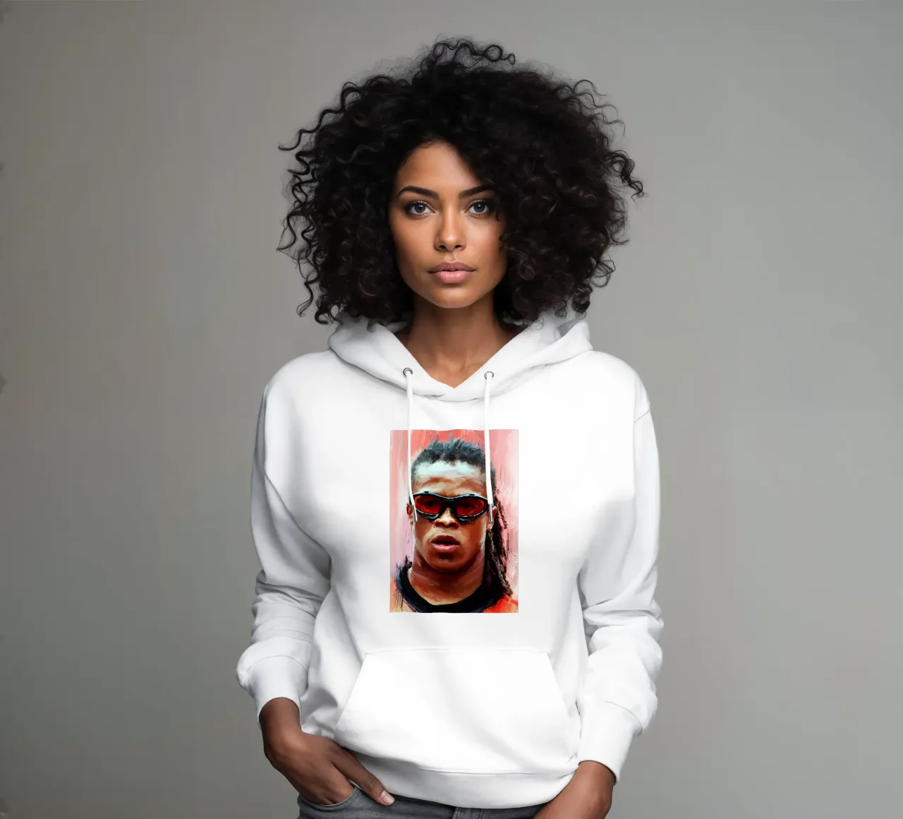 Edgar Davids iconic football player felpa con cappuccio da Lembayung art
