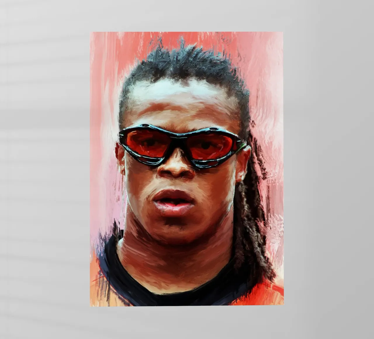 Edgar Davids iconic football player pellicola backlit da Lembayung art