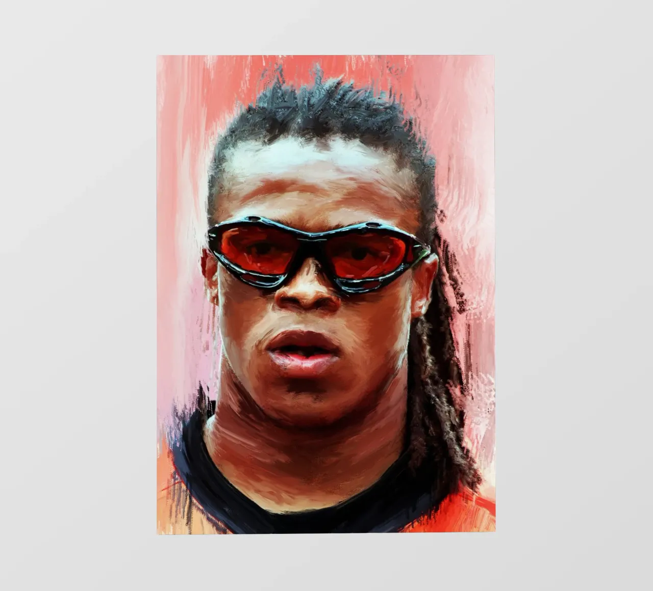Edgar Davids iconic football player pellicola backlit da Lembayung art