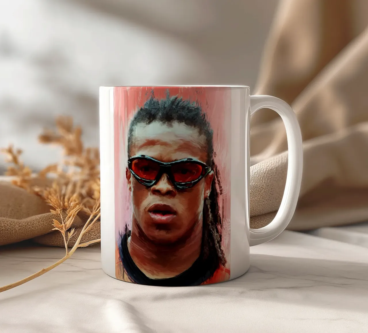 Edgar Davids iconic football player tazza in ceramica da Lembayung art