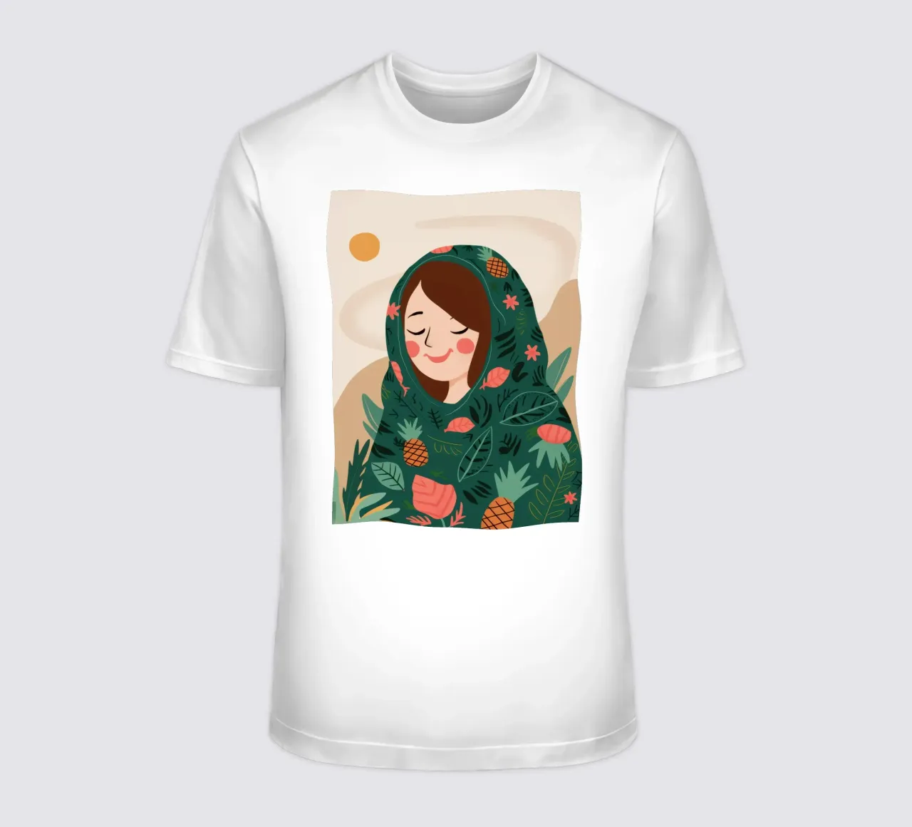 Sciarpa con testa di ananas t-shirt da Hollow Years