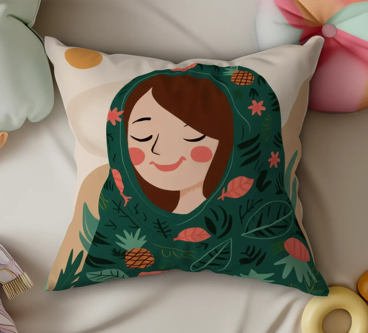 Sciarpa con testa di ananas cuscino da Hollow Years