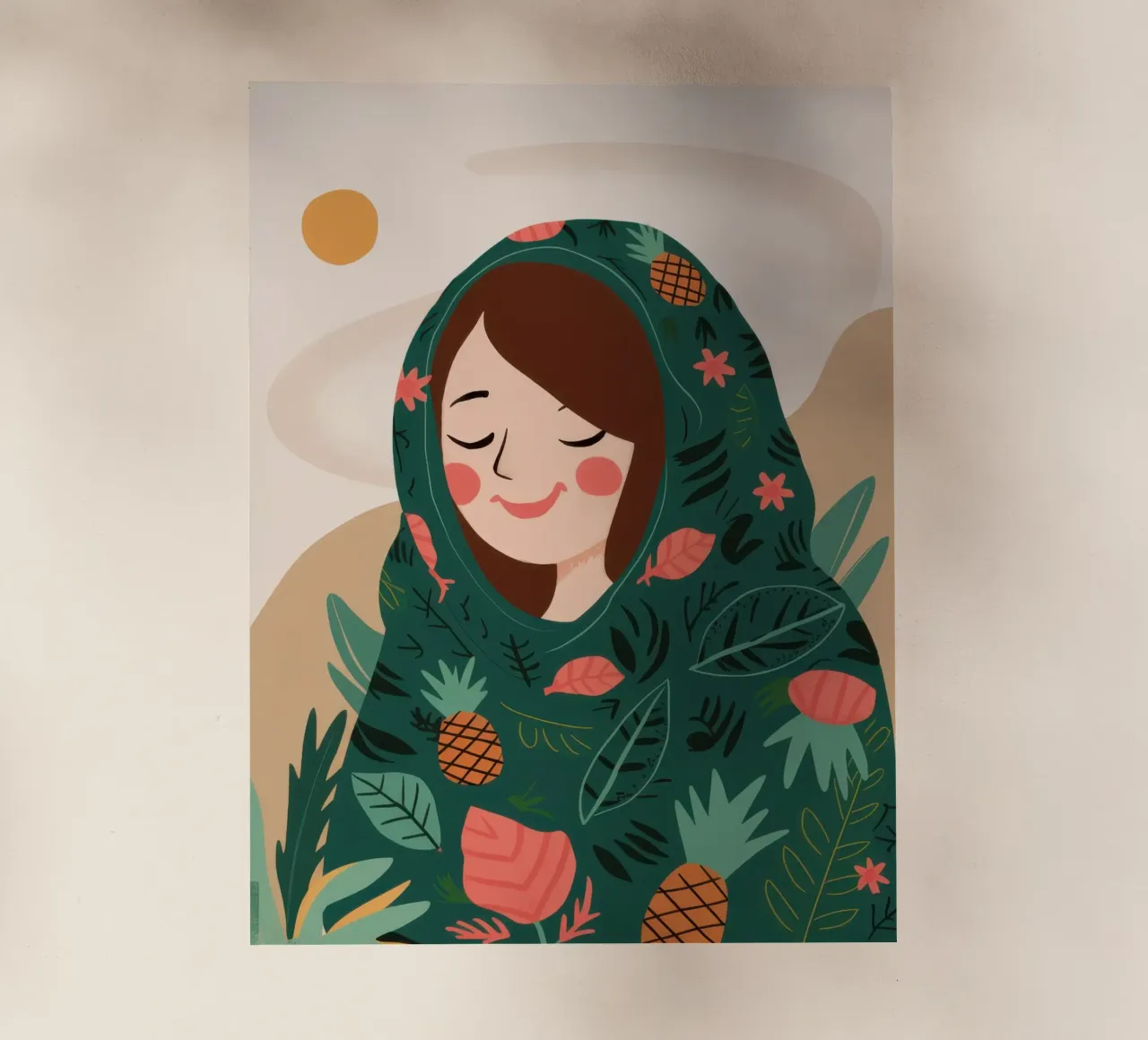 Sciarpa con testa di ananas pellicola backlit da Hollow Years