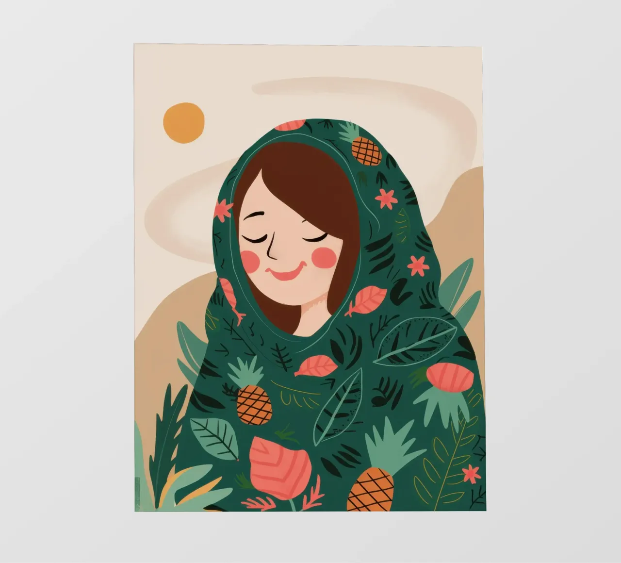 Sciarpa con testa di ananas pellicola backlit da Hollow Years