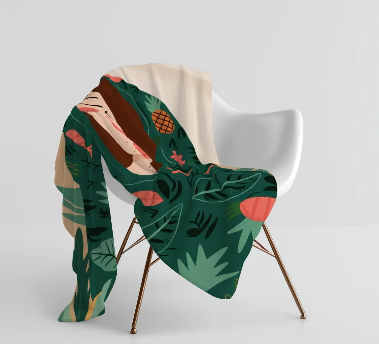 Sciarpa con testa di ananas coperta in pile da Hollow Years
