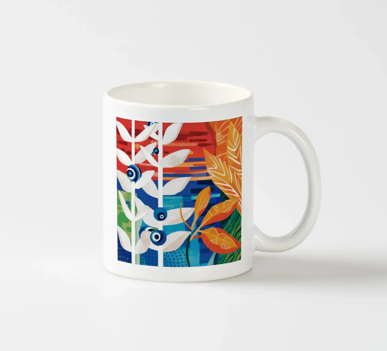 Collage botanico nitido tazza in ceramica da Arcane Lines