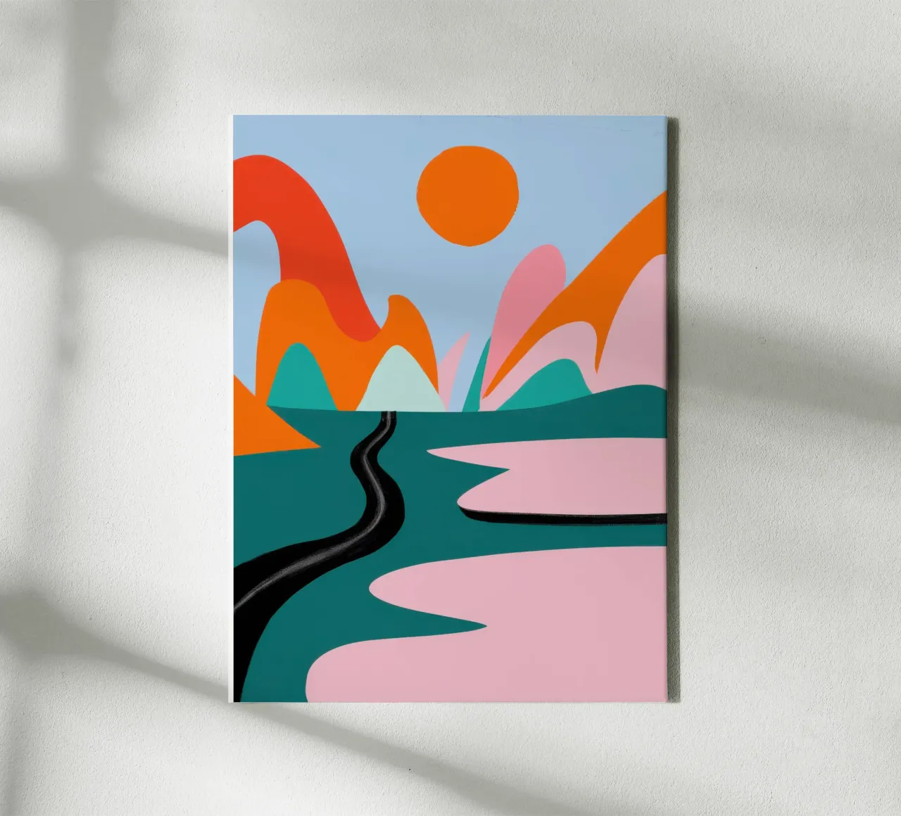 Viaggio in auto con caleidoscopio tela con Cornice a cassetta da Mossy Pigment