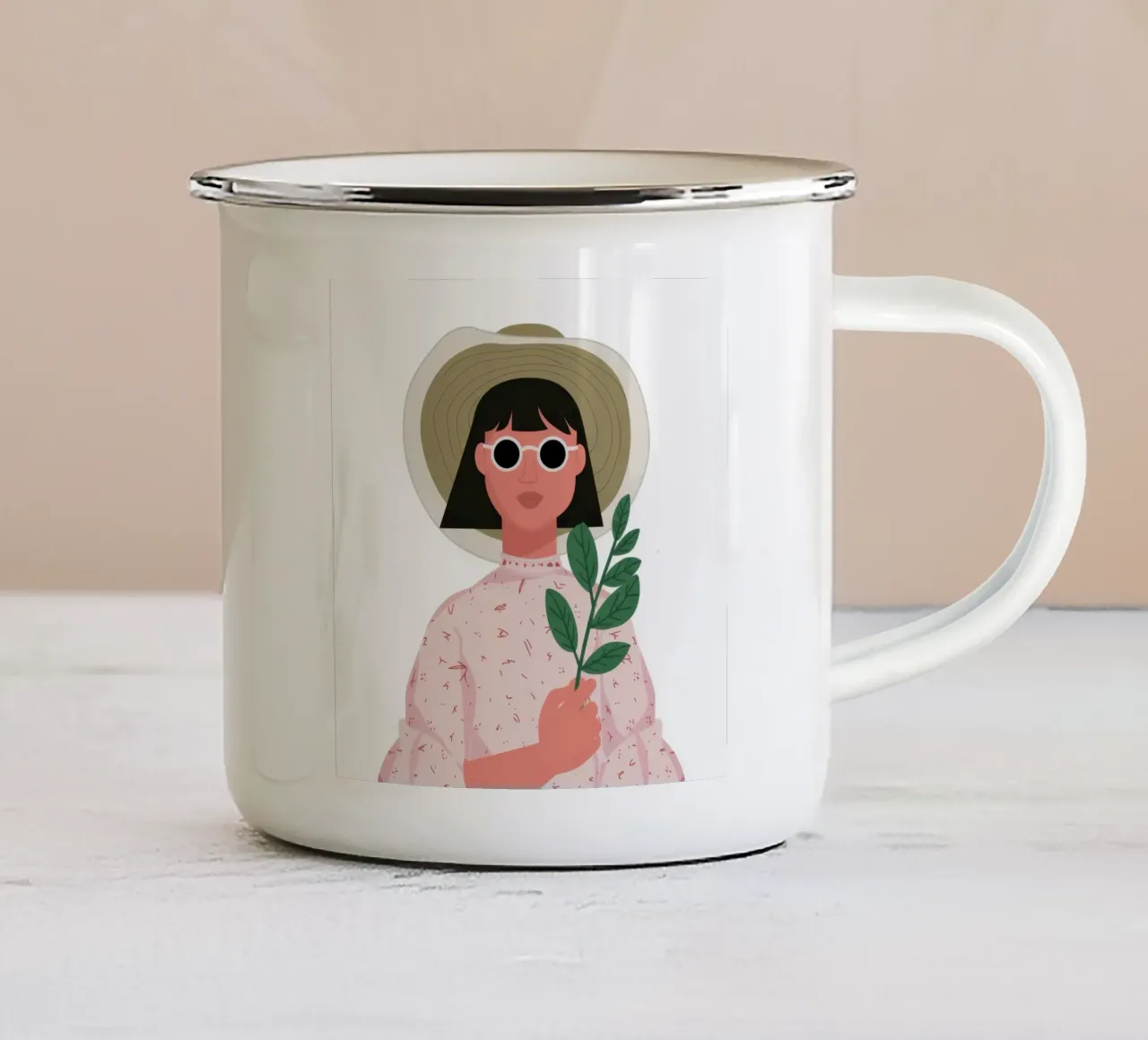 Pianta del cappello da sole tazza in smalto da Hollow Years