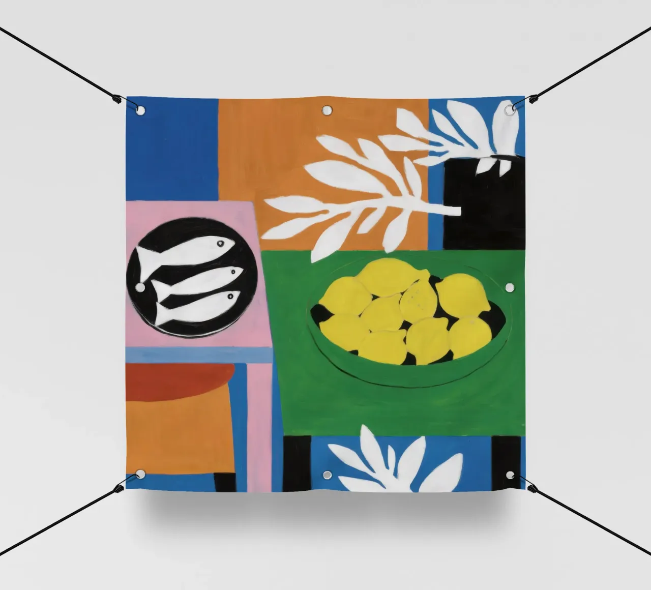 Cubist Lemon Stillness pvc cover by Arcane Lines