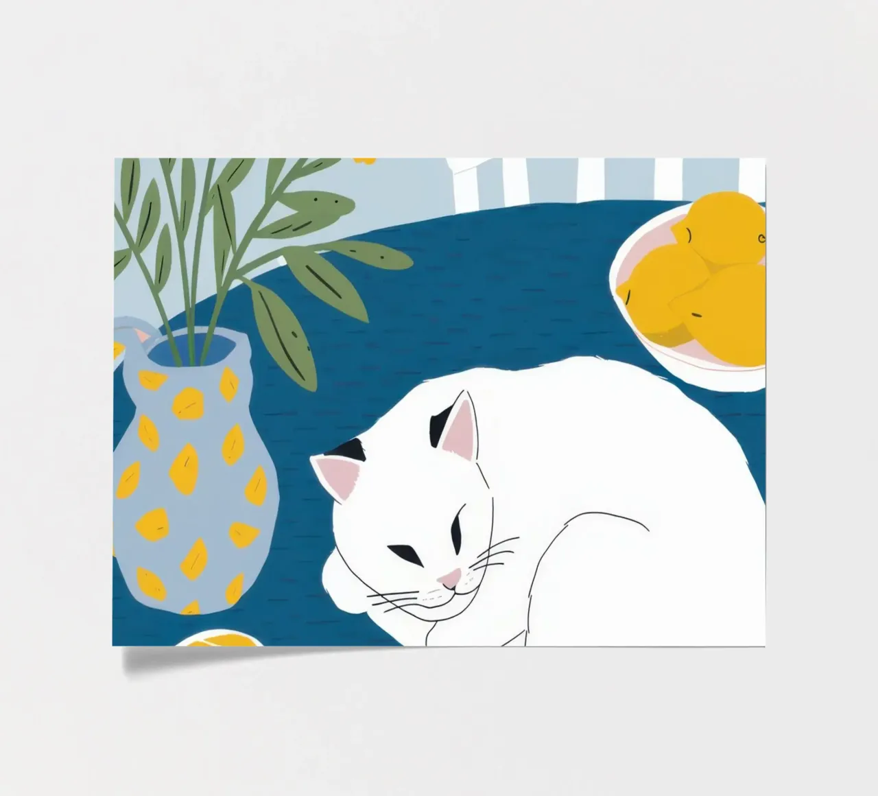 Cat on a White Table sticker sheet by Hollow Years