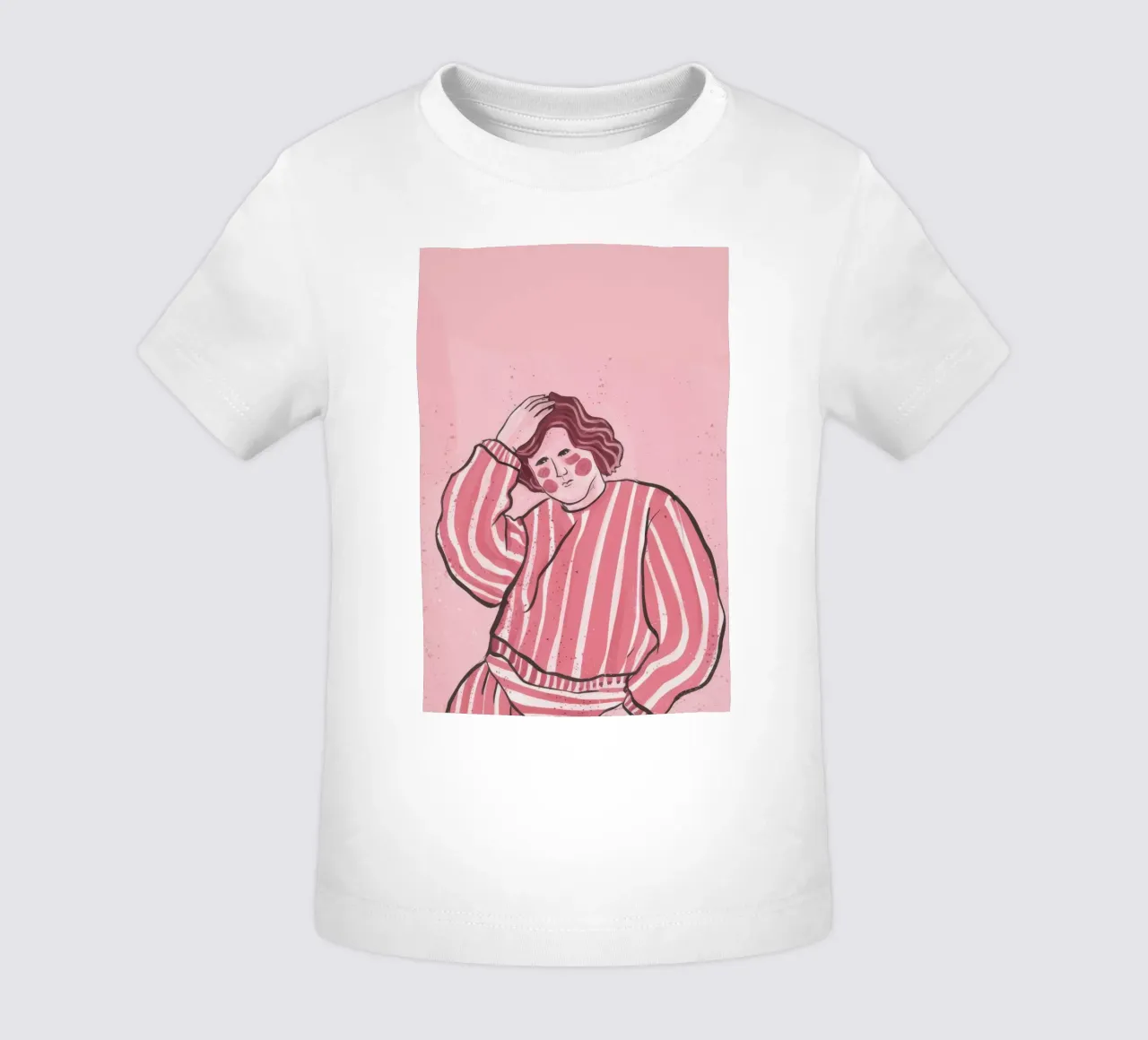 Riposo a strisce rosa maglietta neonato da Sentinel Glow
