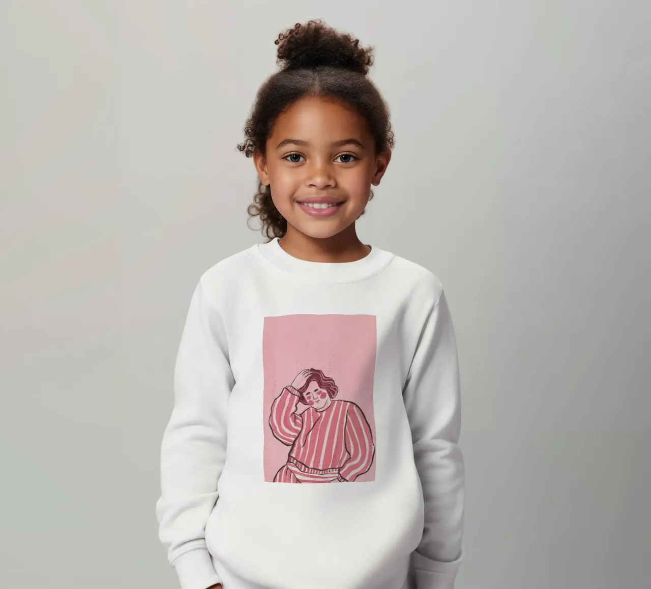 Riposo a strisce rosa felpa bambino da Sentinel Glow