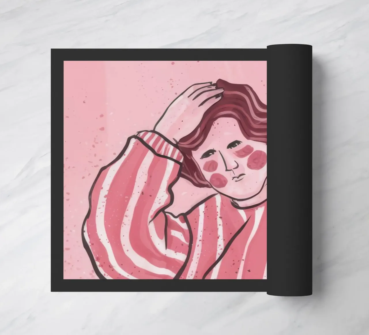 Riposo a strisce rosa zerbino da Sentinel Glow