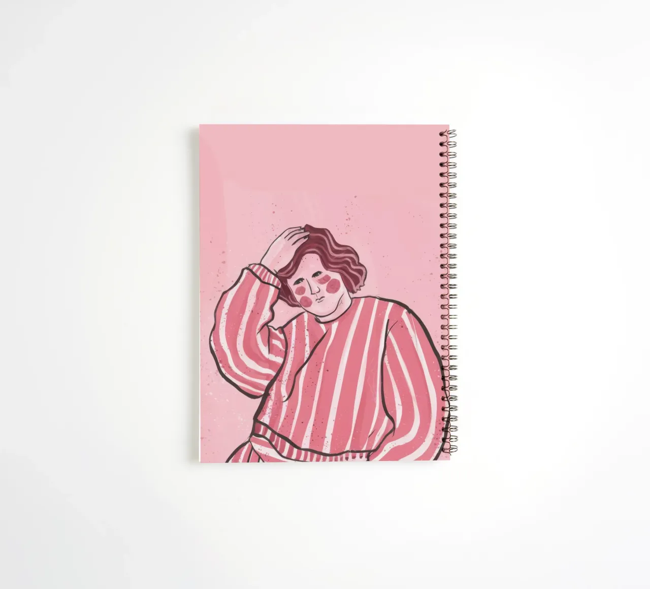 Pink Stripe Repose spiral notebook by Sentinel Glow