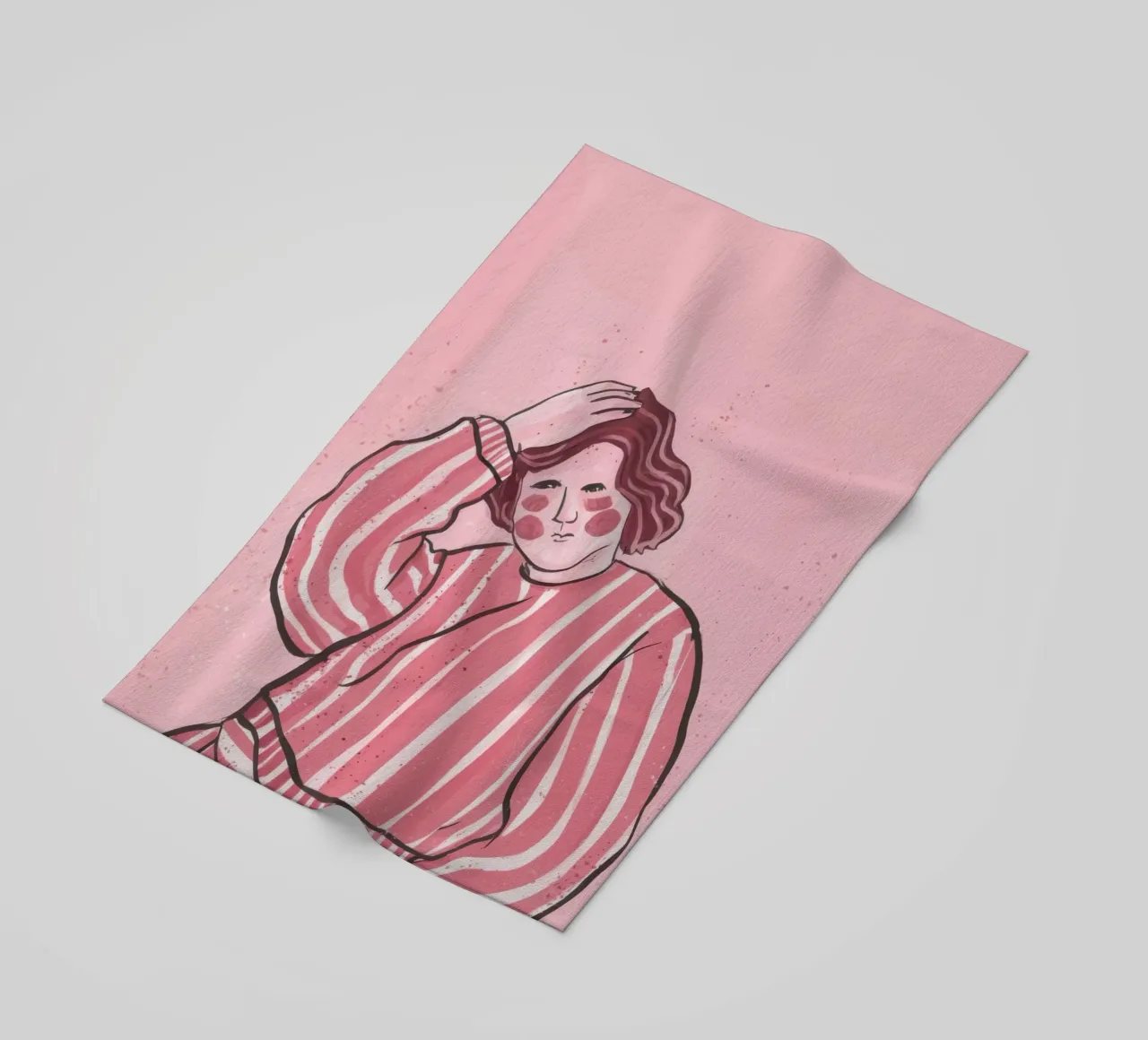 Riposo a strisce rosa telo mare da Sentinel Glow