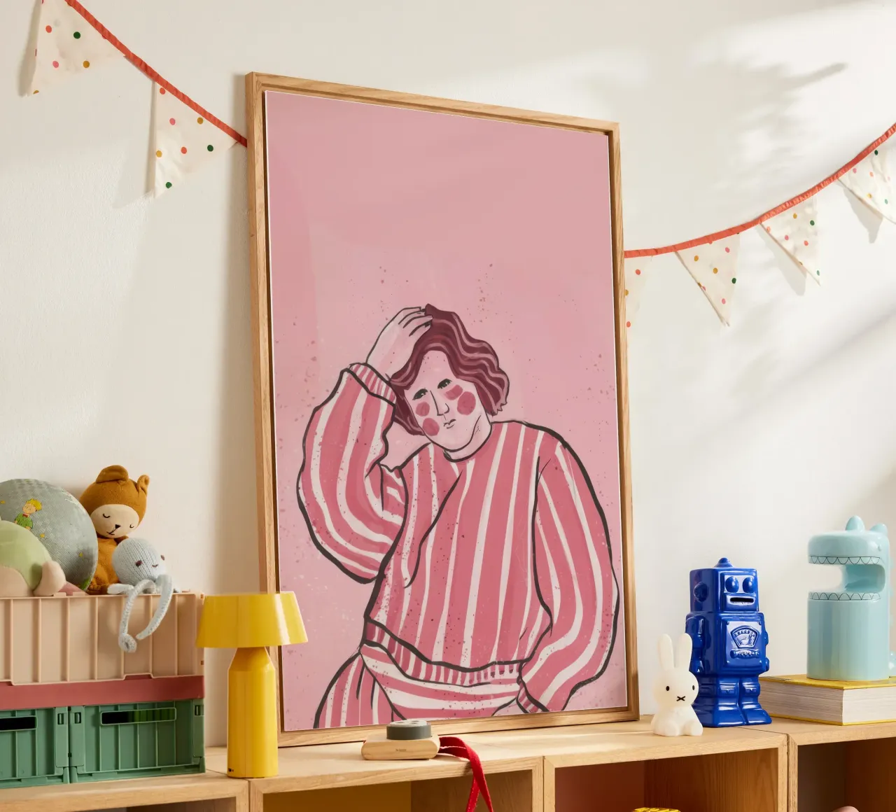 Riposo a strisce rosa plexiglass da Sentinel Glow