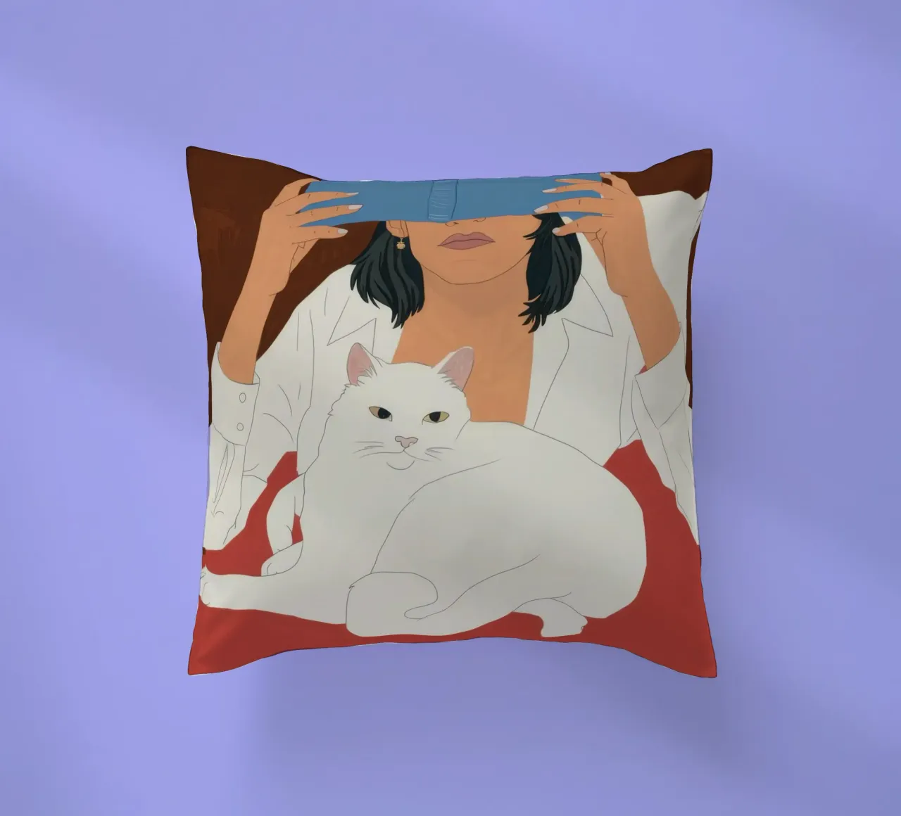 Whisker Soft Literary Bliss decorative cushion by Hollow Years