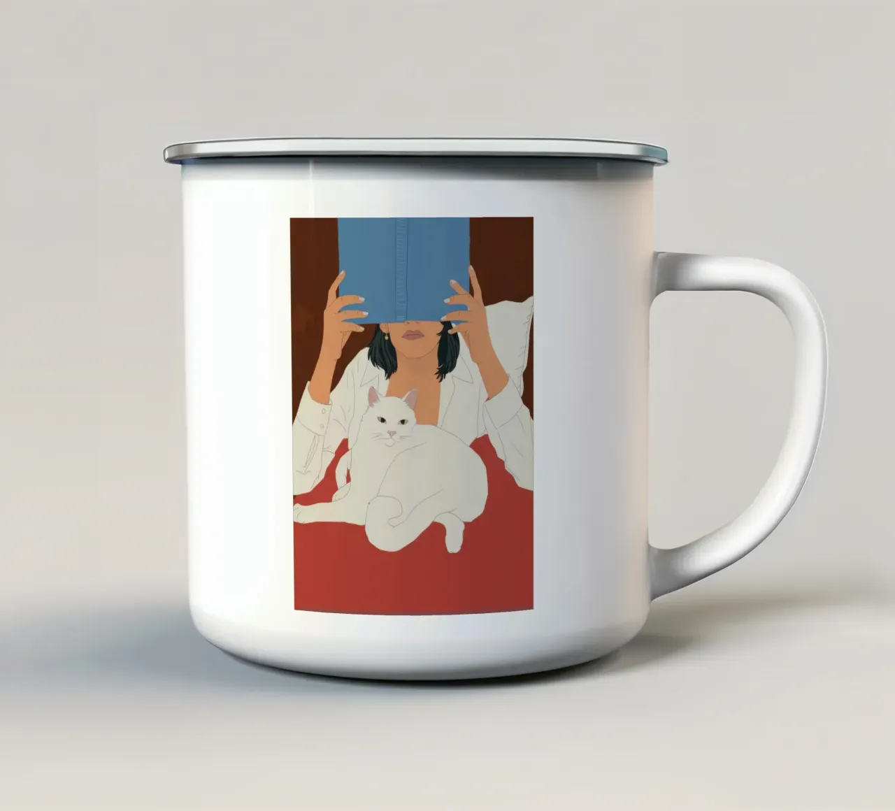 Beatitudine letteraria di Whisker Soft tazza in smalto da Hollow Years