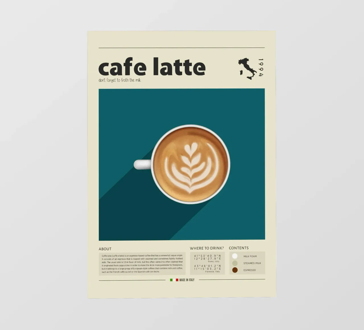 Impression d'une tasse de café au lait bâche pvc de Neeraprint