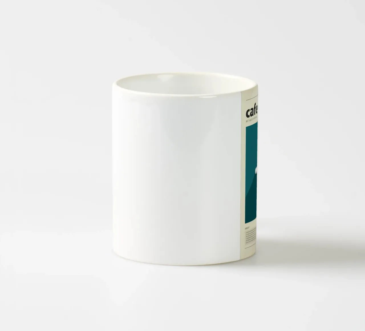 Cup of Cafe Latte Print ceramic mug by Neeraprint