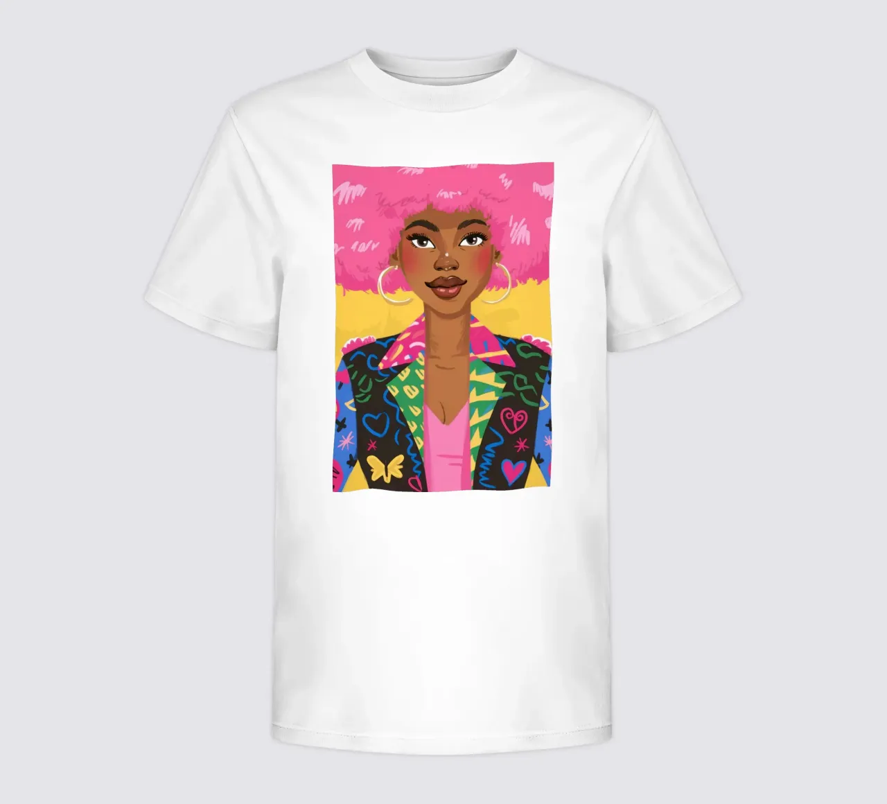 Pink Afro Heartbreaker kids t-shirt by Sentinel Glow