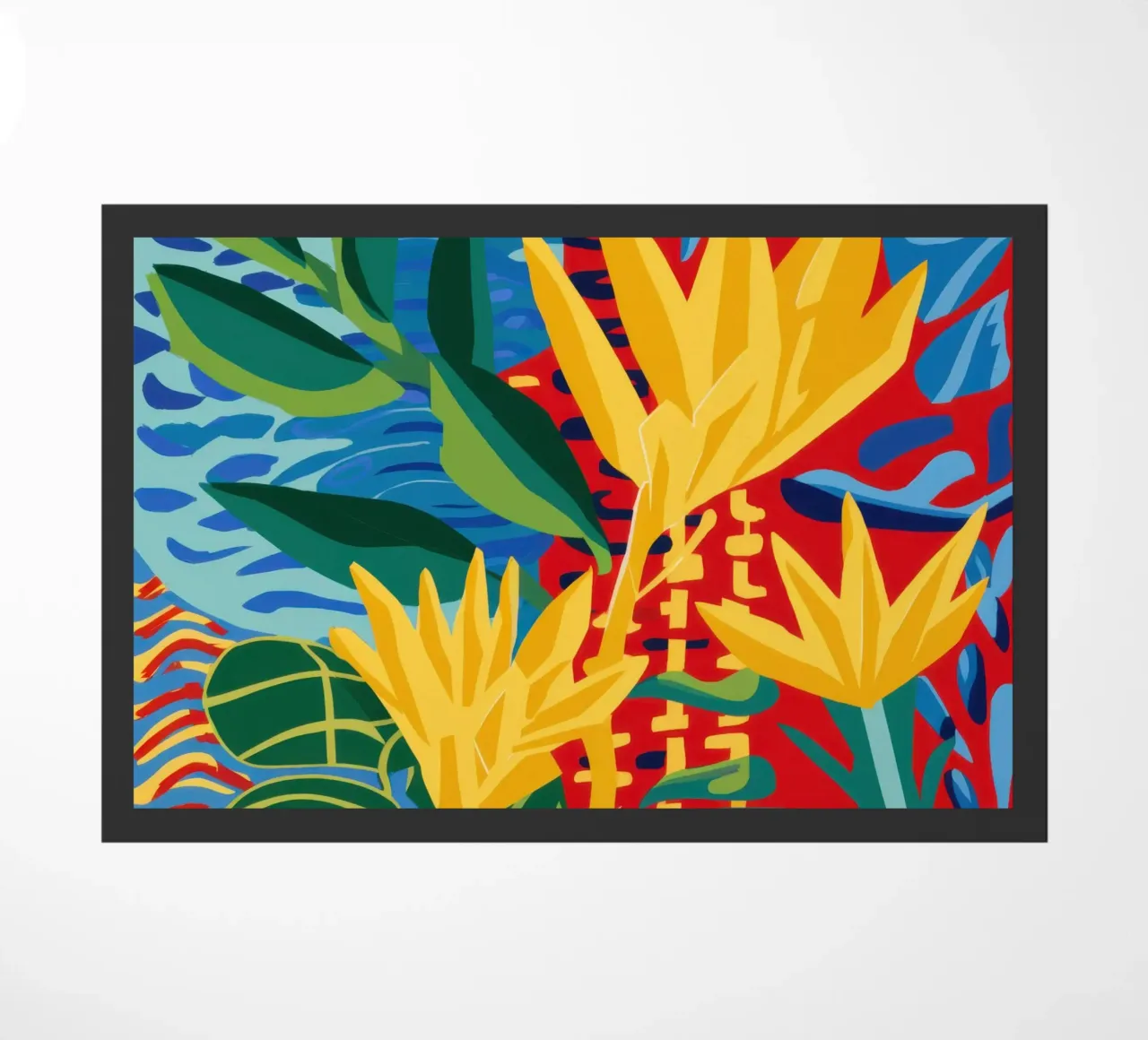 Fiore rosso tropicale zerbino da Lune Dreams