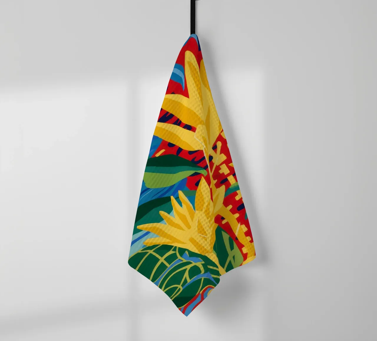 Fiore rosso tropicale canovaccio da cucina da Lune Dreams