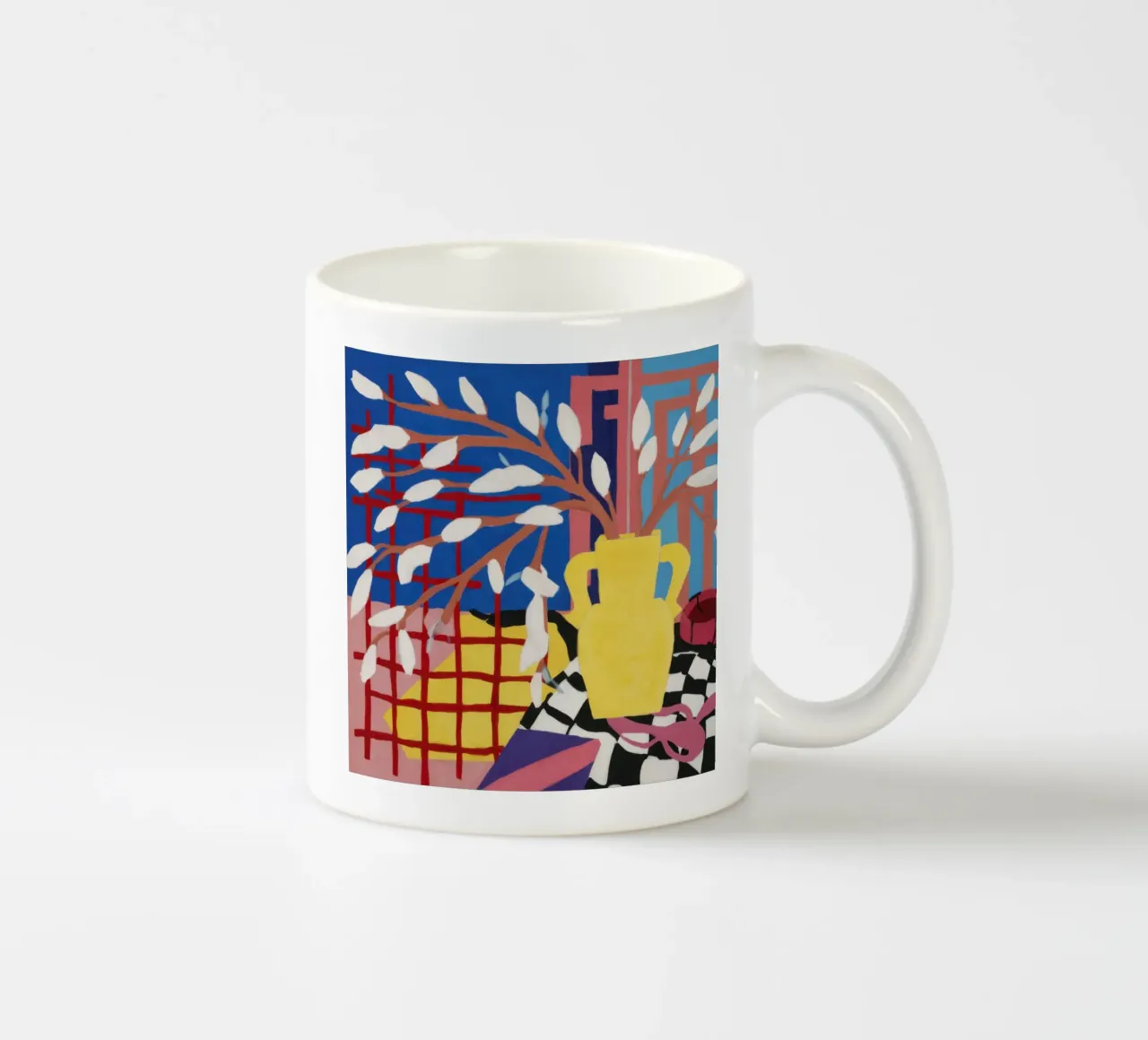 Vaso giallo gestuale tazza in ceramica da Arcane Lines