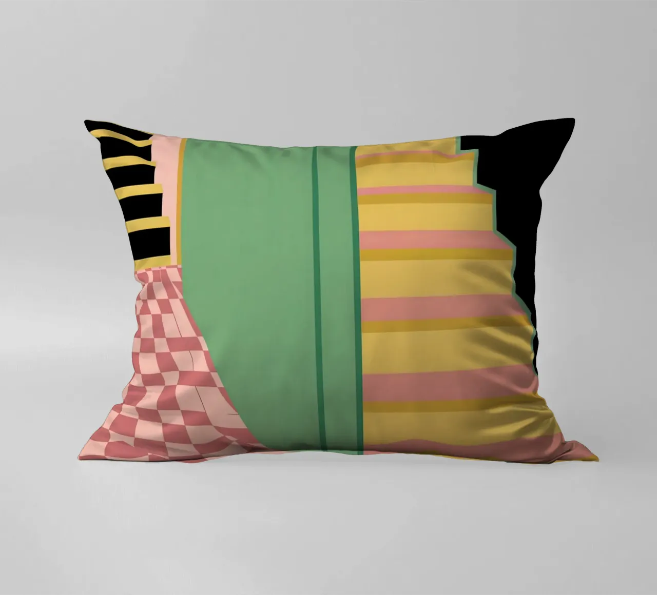 Pastel Step Odyssey decorative cushion by Mossy Pigment