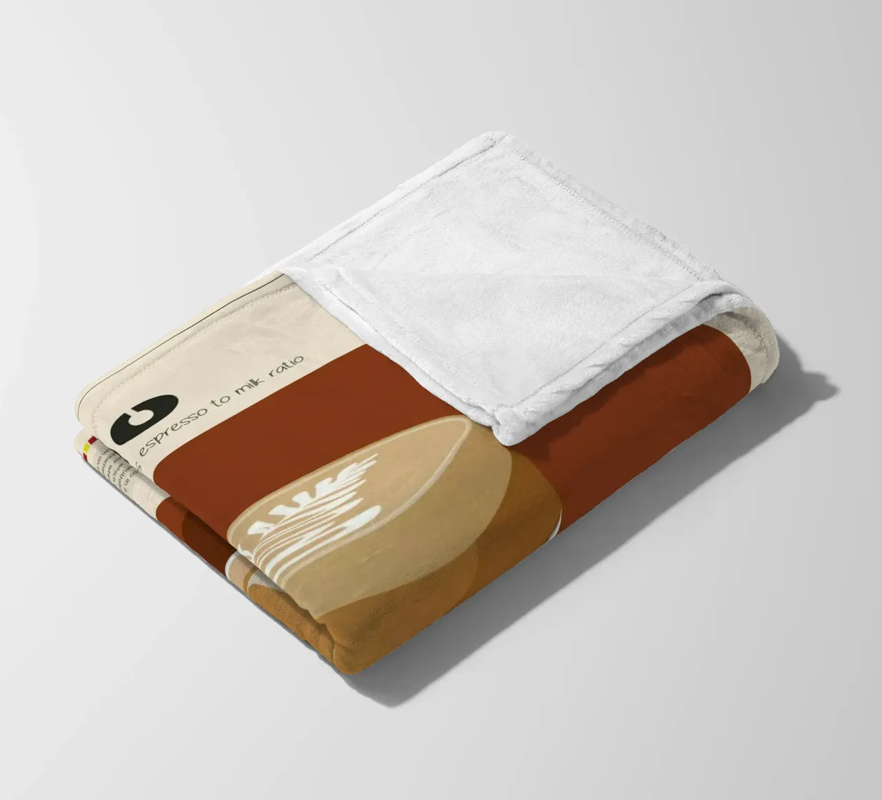 Cup of Cortado Print fleece blanket by Neeraprint