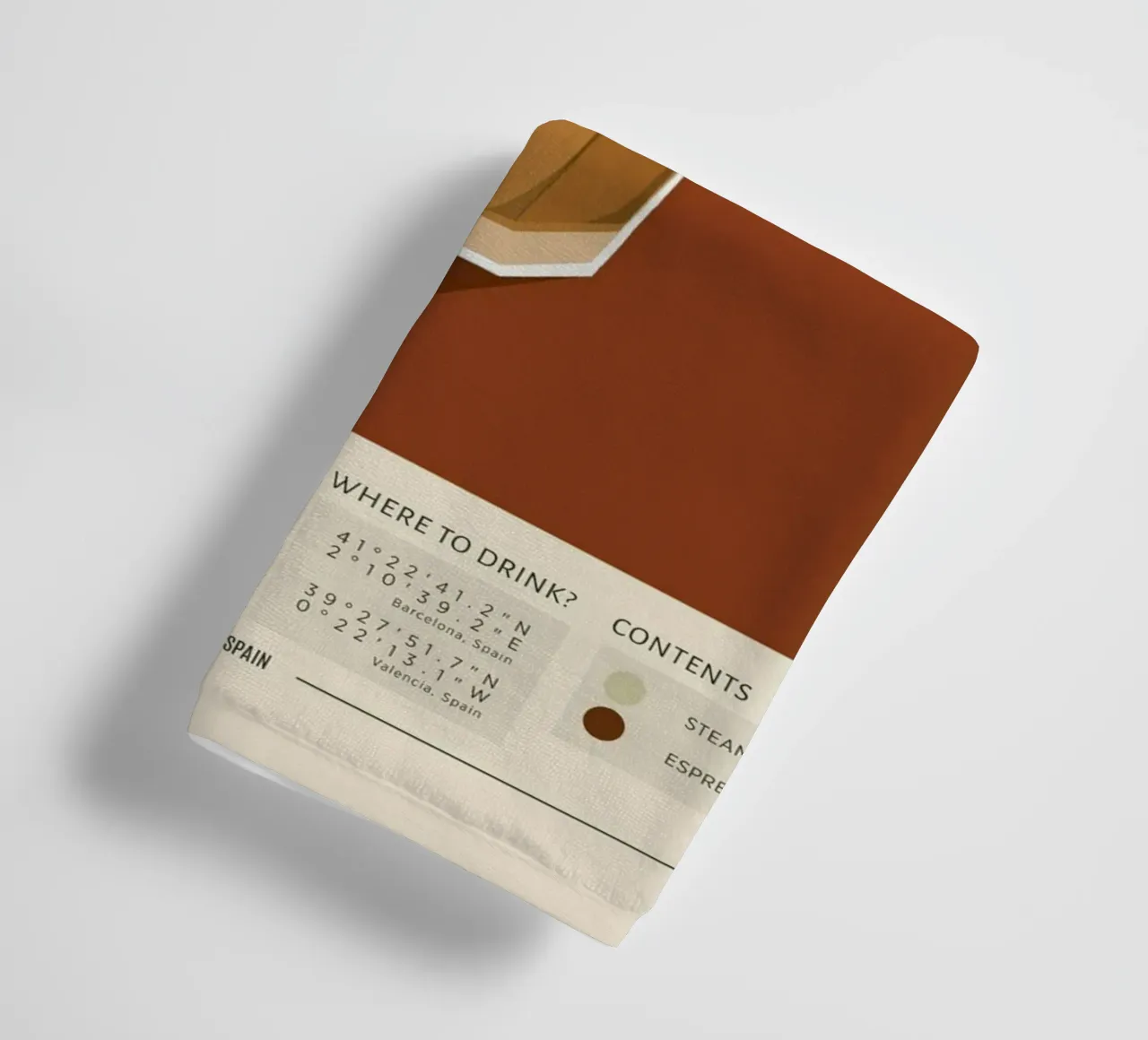 Cup of Cortado Print towel by Neeraprint