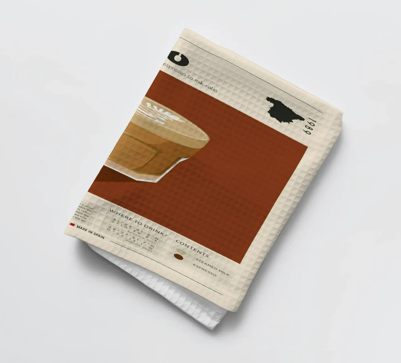 Coupe de Cortado Print torchon de Neeraprint