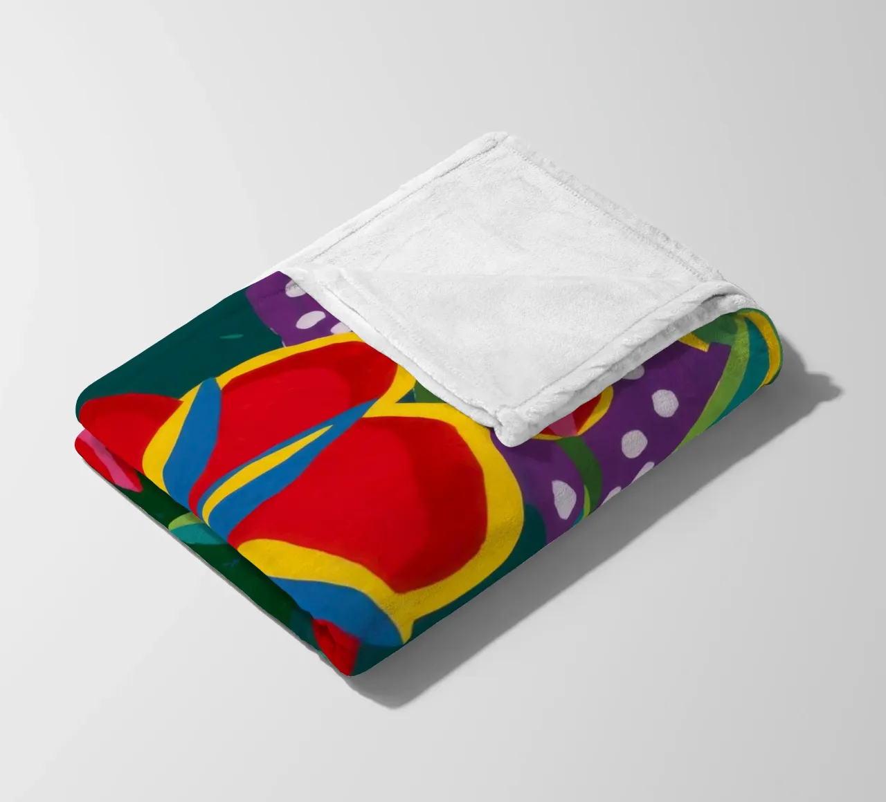 Ibisco pop a pois coperta in pile da Arcane Lines