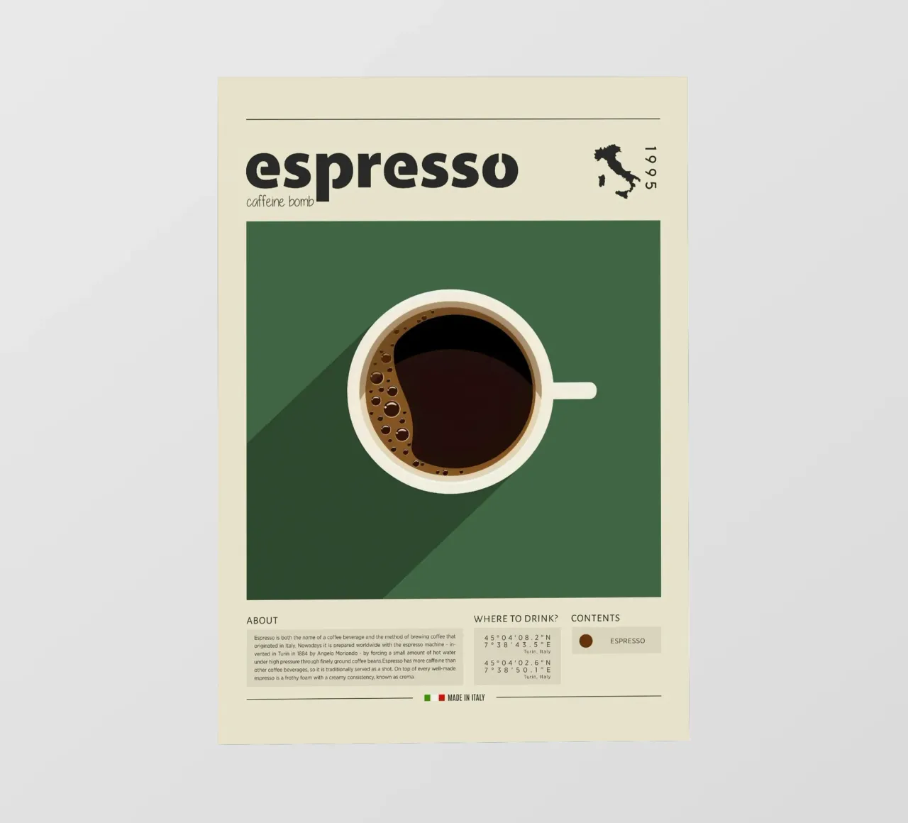 Stampa della tazza di caffè espresso pellicola backlit da Neeraprint