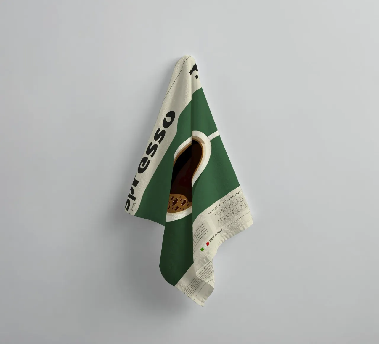 Cup of Espresso Print towel by Neeraprint
