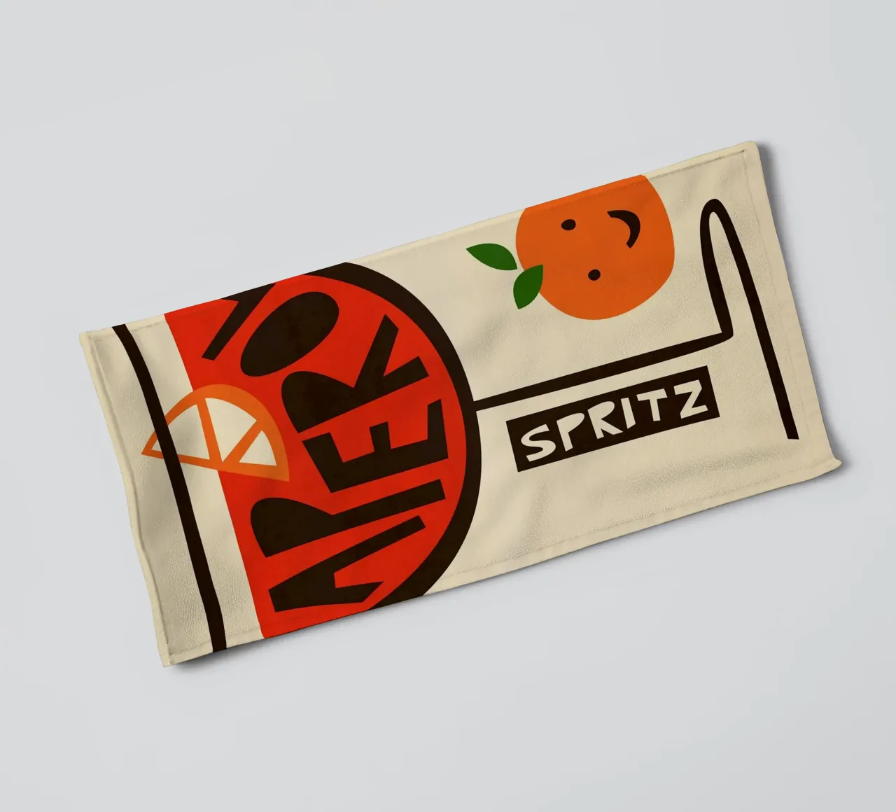 Aperol Spritz Juice Orange towel by Neeraprint